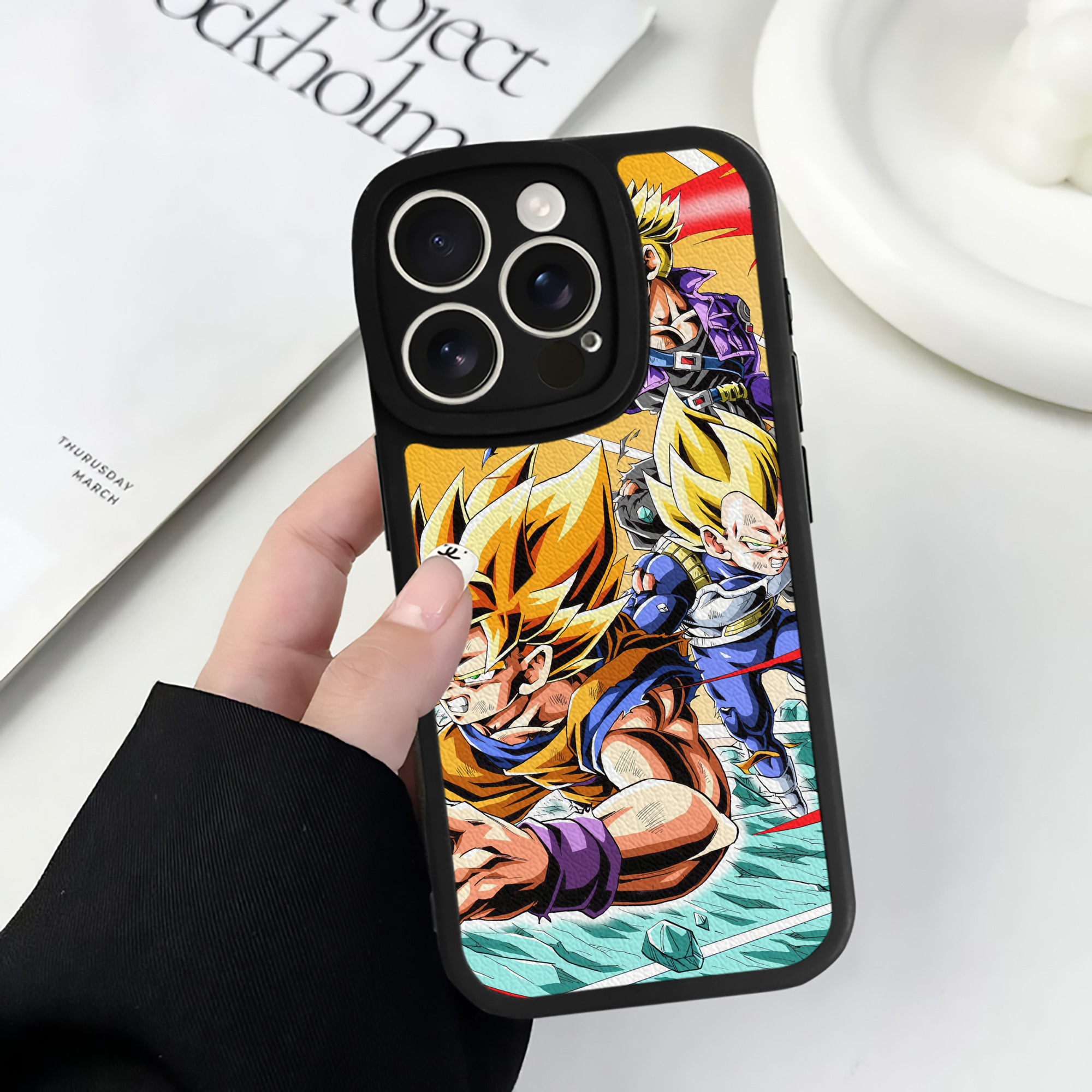 （画像用） ドラゴンボール DRAGON BALL 【iPhone 16シリーズ対応】シリコンスマホケース（レザー調） 材質：シリコン